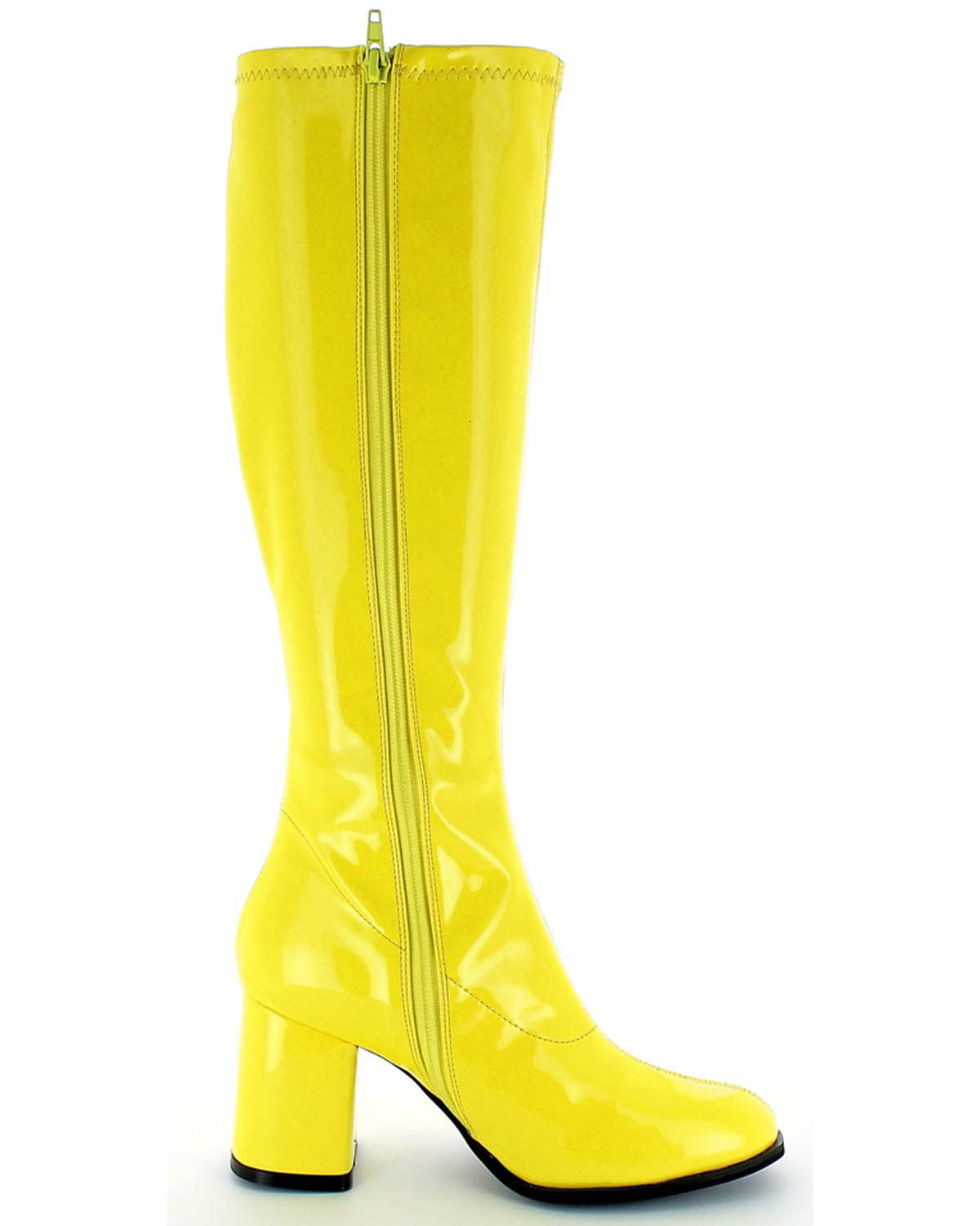 das-kost-mland-gogo-retro-lackstiefel-gelb-gr-38-blockabsatz image 5