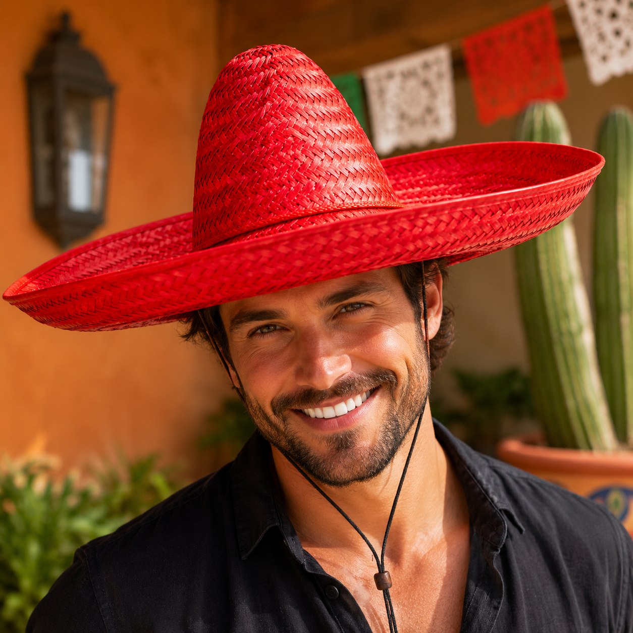 das-kost-mland-sombrero-mit-troddeln-rot-60-cm image 4