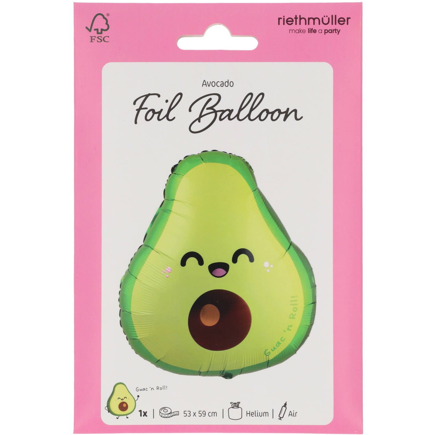 das-kost-mland-folienballon-avocado-52x60cm-helium image 2