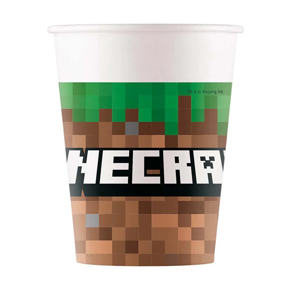 minecraft-pappbecher-200-ml-8-stk-fsc-partybecher image 1
