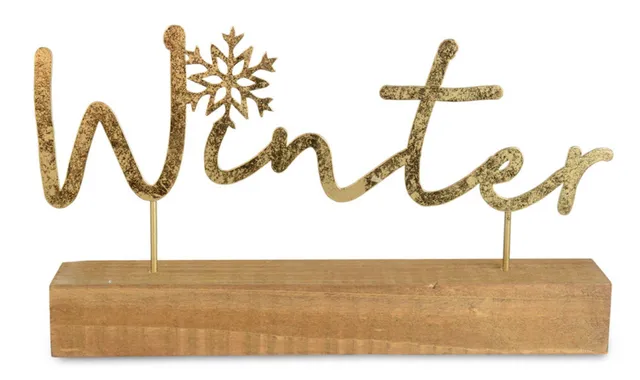 riffelmacher-winter-schriftzug-holzsockel-29-cm-gold-deko image 1