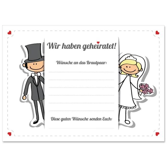 weitflugkarten-hochzeit-comic-50-st-ck-wunschkarten image 1