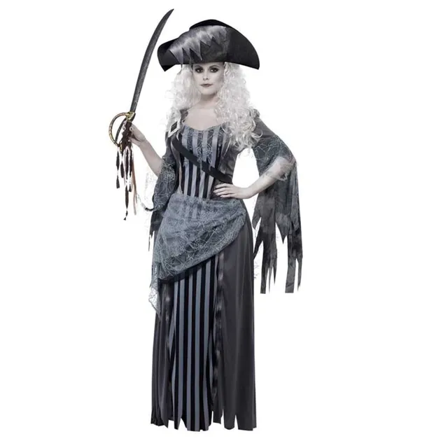 das-kost-mland-damen-lady-zombie-princess-kost-m-grau-gr-m image 1