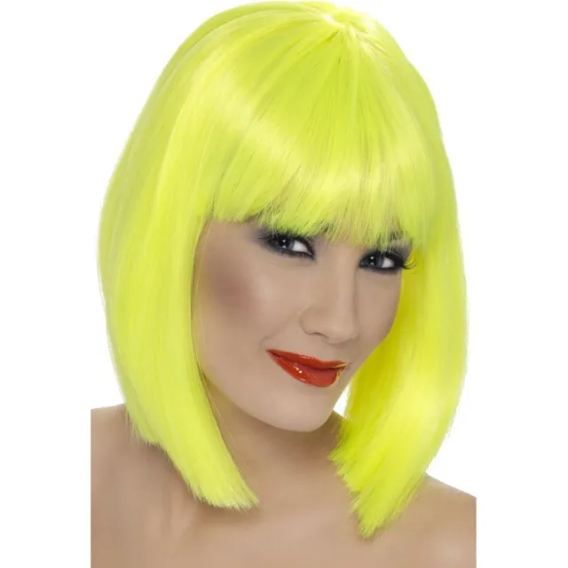 das-kost-mland-lady-pagenkopf-per-cke-neon-gelb-glam image 1