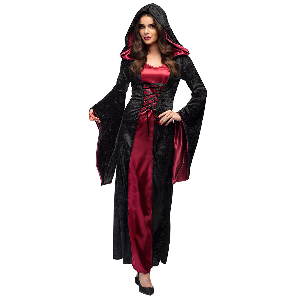 das-kost-mland-damen-vampir-mistress-kost-m-schwarz-bordeaux image 1