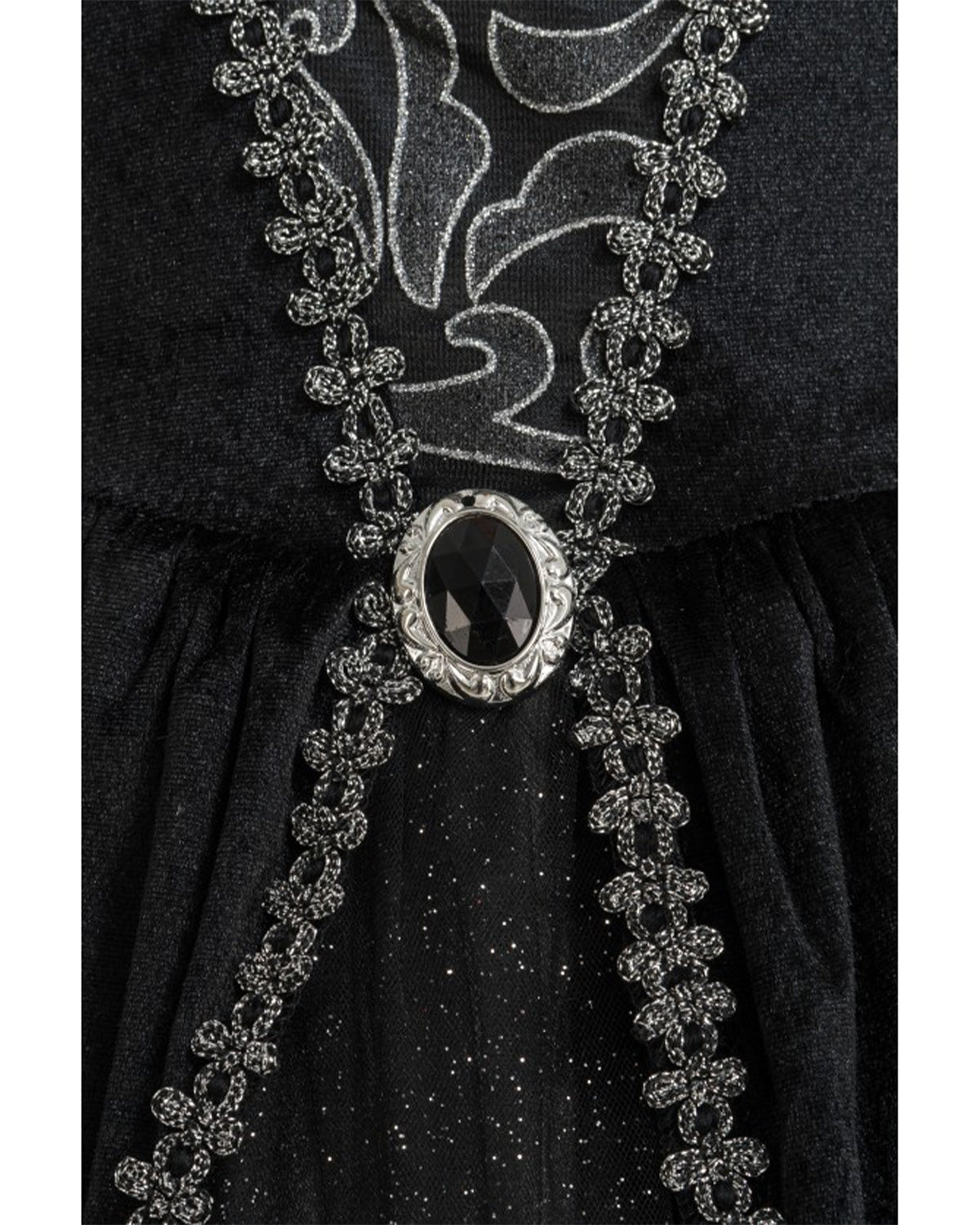 dark-queen-kost-m-m-dchen-schwarz-silber-gr-128-krone image 3
