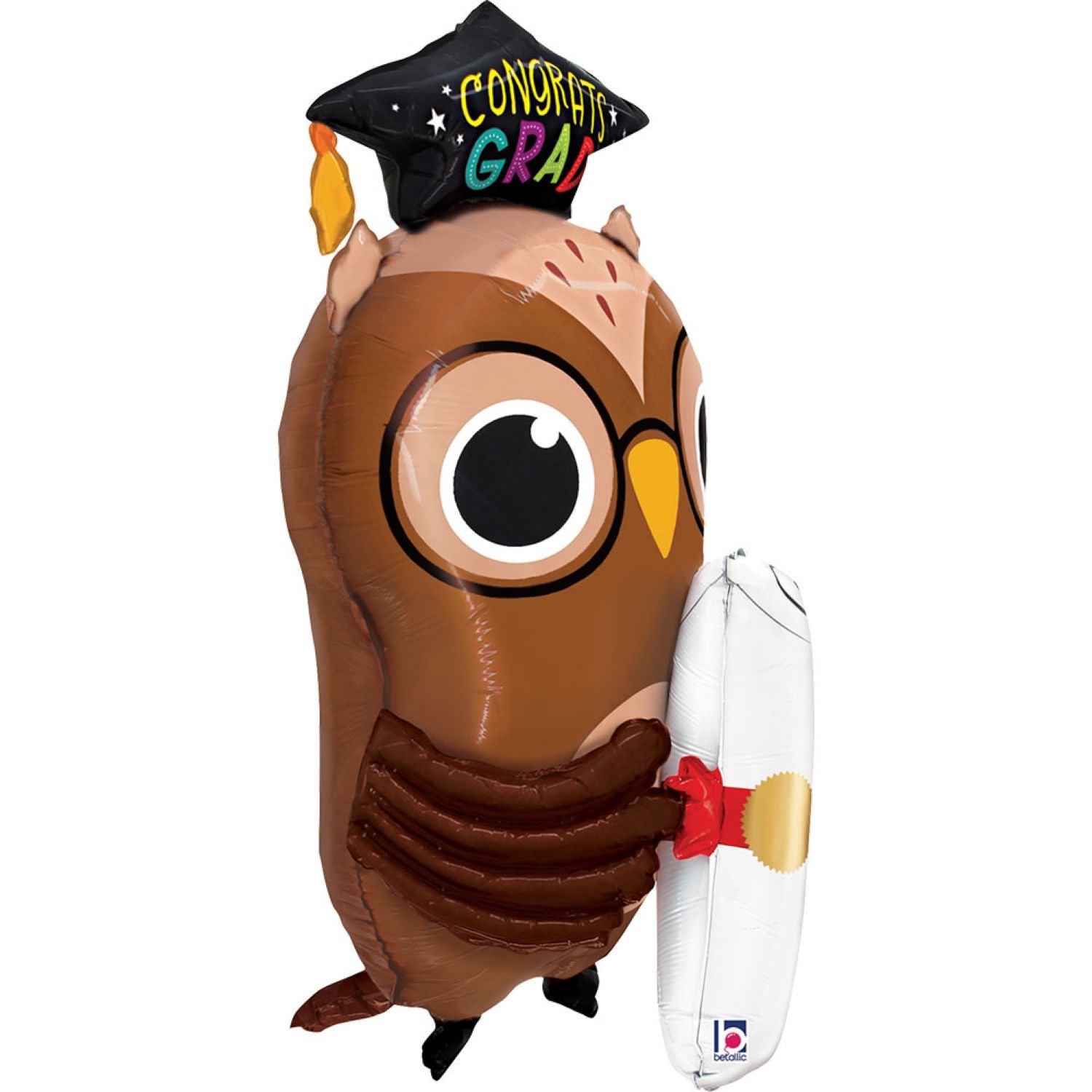 folienballon-eule-congrats-grad-76cm-shape-ballon-deko image 2