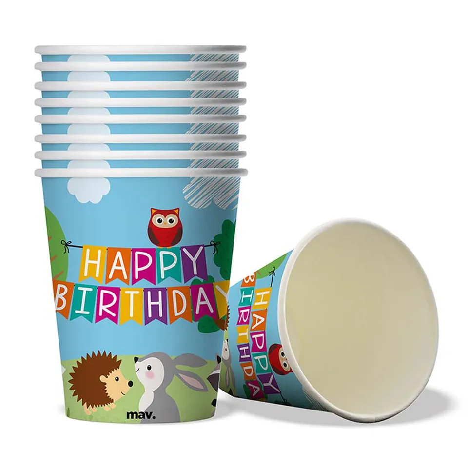 das-kost-mland-dekorationen-pappbecher-hb-woodland-200ml-8stk image 1