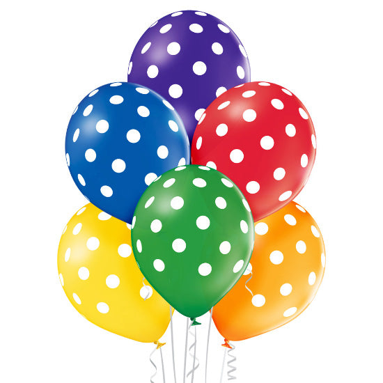 das-kost-mland-luftballon-30cm-polka-dots-mix-6-st-ck image 1