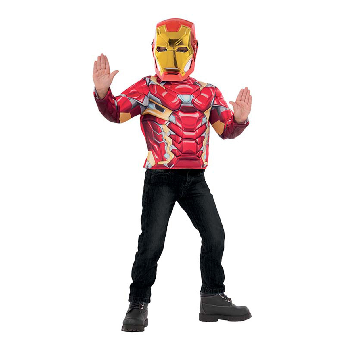 das-kost-mland-jungen-kost-m-kid-oberteil-iron-man-avengers-std image 1