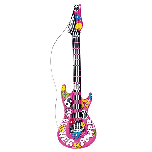 das-kost-mland-hippie-gitarre-aufblasbar-105cm-pink image 1