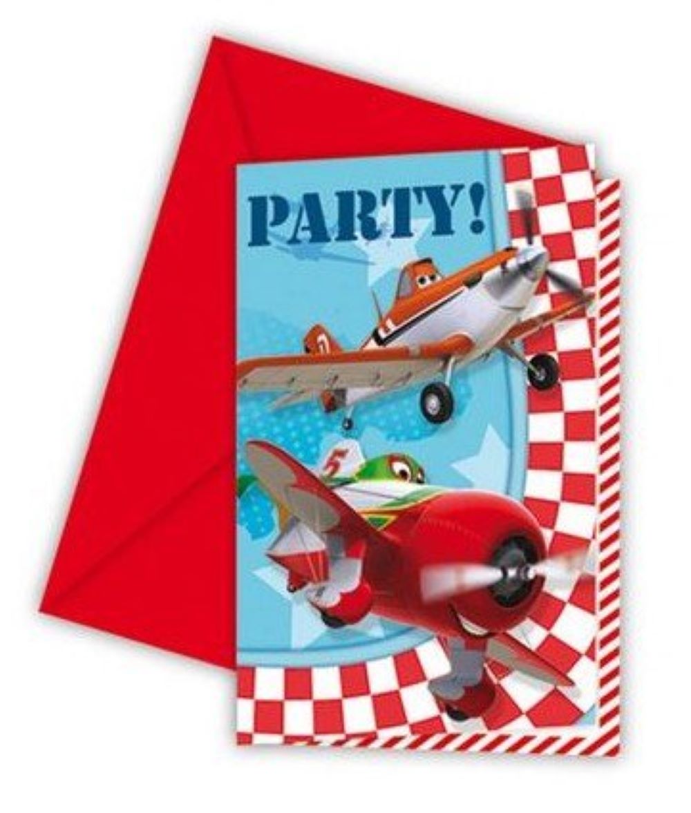 disney-planes-einladungskarten-6er-set-kindergeburtstag image 1
