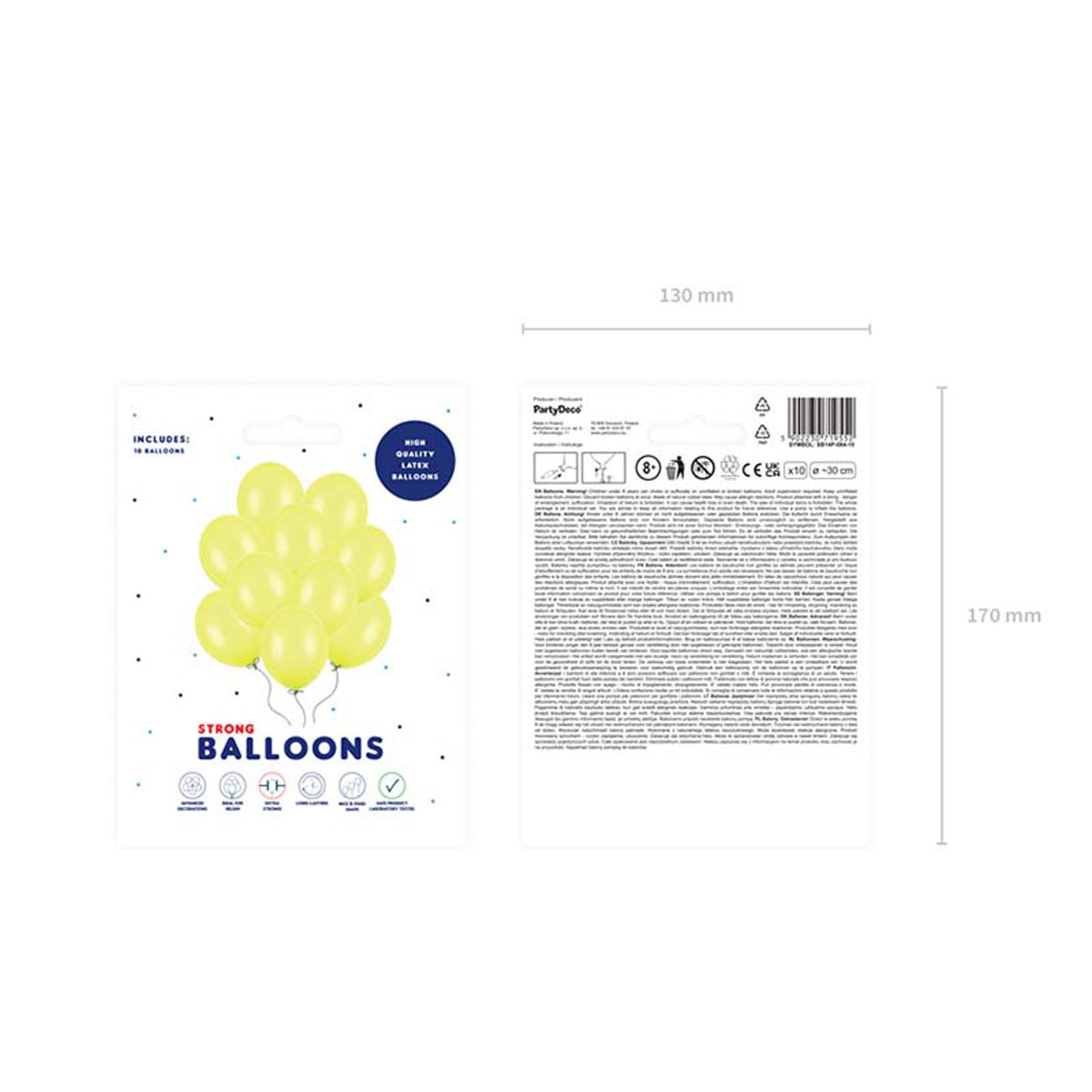 das-kost-mland-luftballon-uni-pastell-30cm-pastell-gelb-10stk image 2