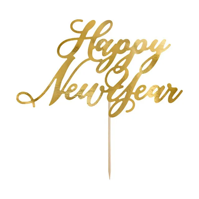 das-kost-mland-happy-new-year-tortendeko-gold-24cm image 1