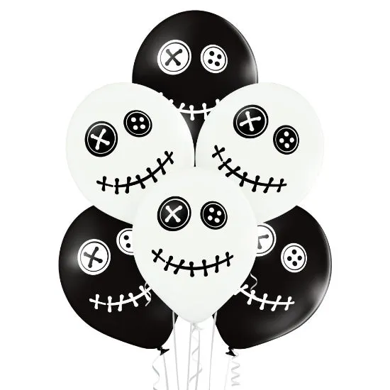 das-kost-mland-dekorationen-voodoo-puppe-luftballon-30cm-6-stk-mix image 1