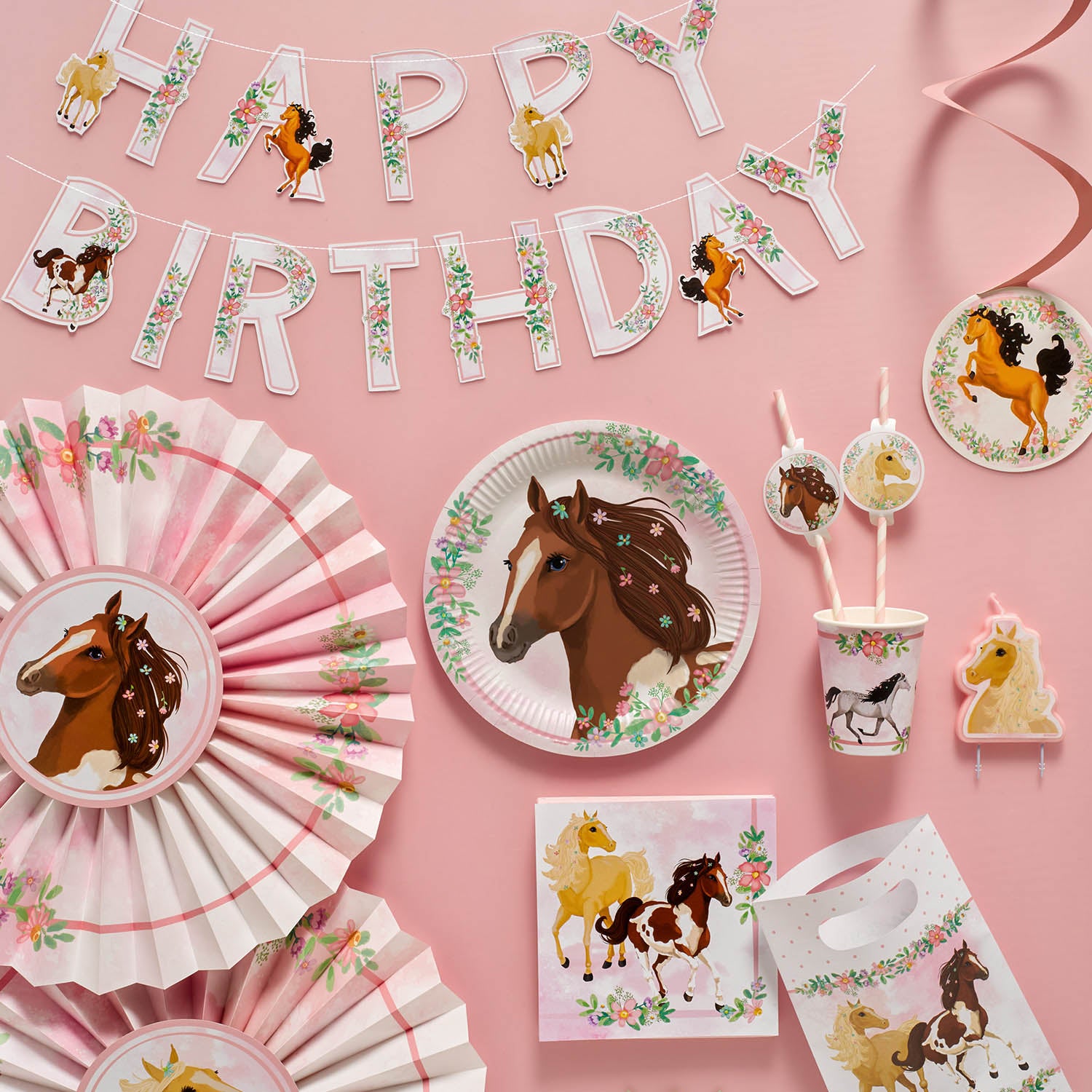 das-kost-mland-beautiful-horses-deko-set-girlande-f-cher image 2
