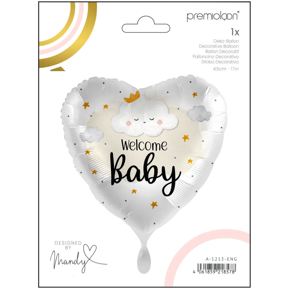 das-kost-mland-herz-folienballon-welcome-baby-43cm image 2