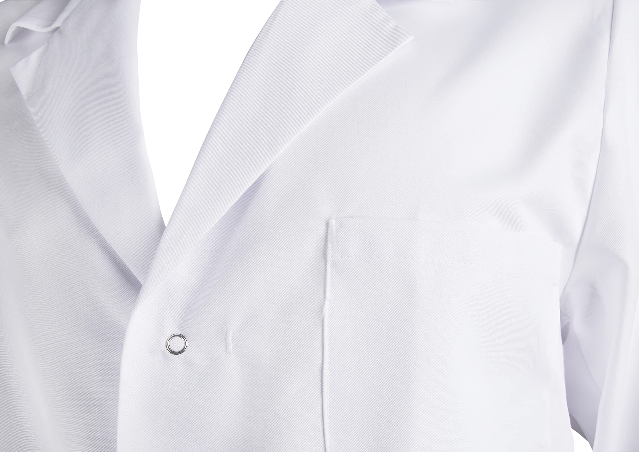clinotest-laborkittel-wei-xl-unisex-arztkittel-druckknopf image 2