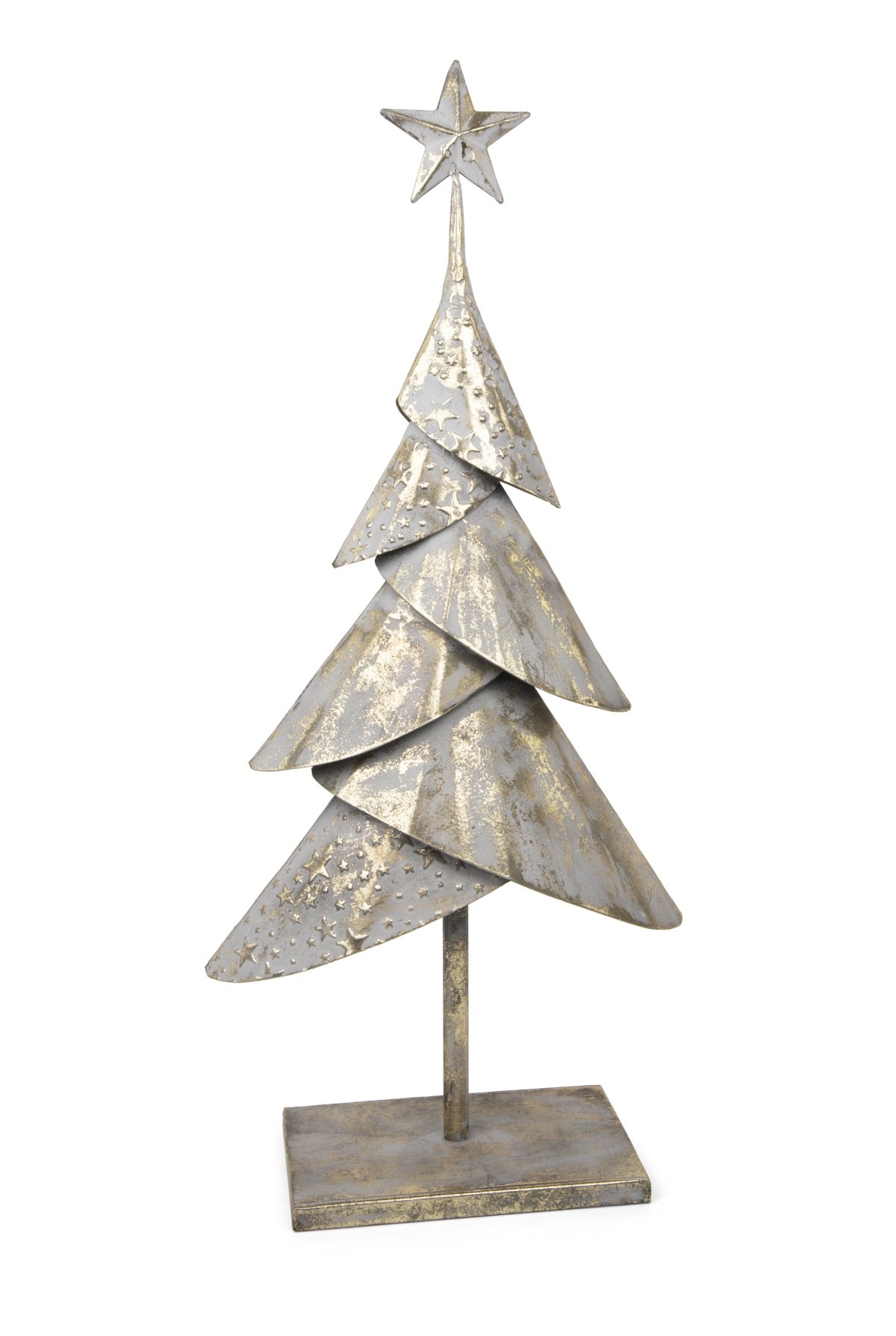 das-kost-mland-deko-weihnachtsbaum-metall-gold-54-cm-12585 image 1