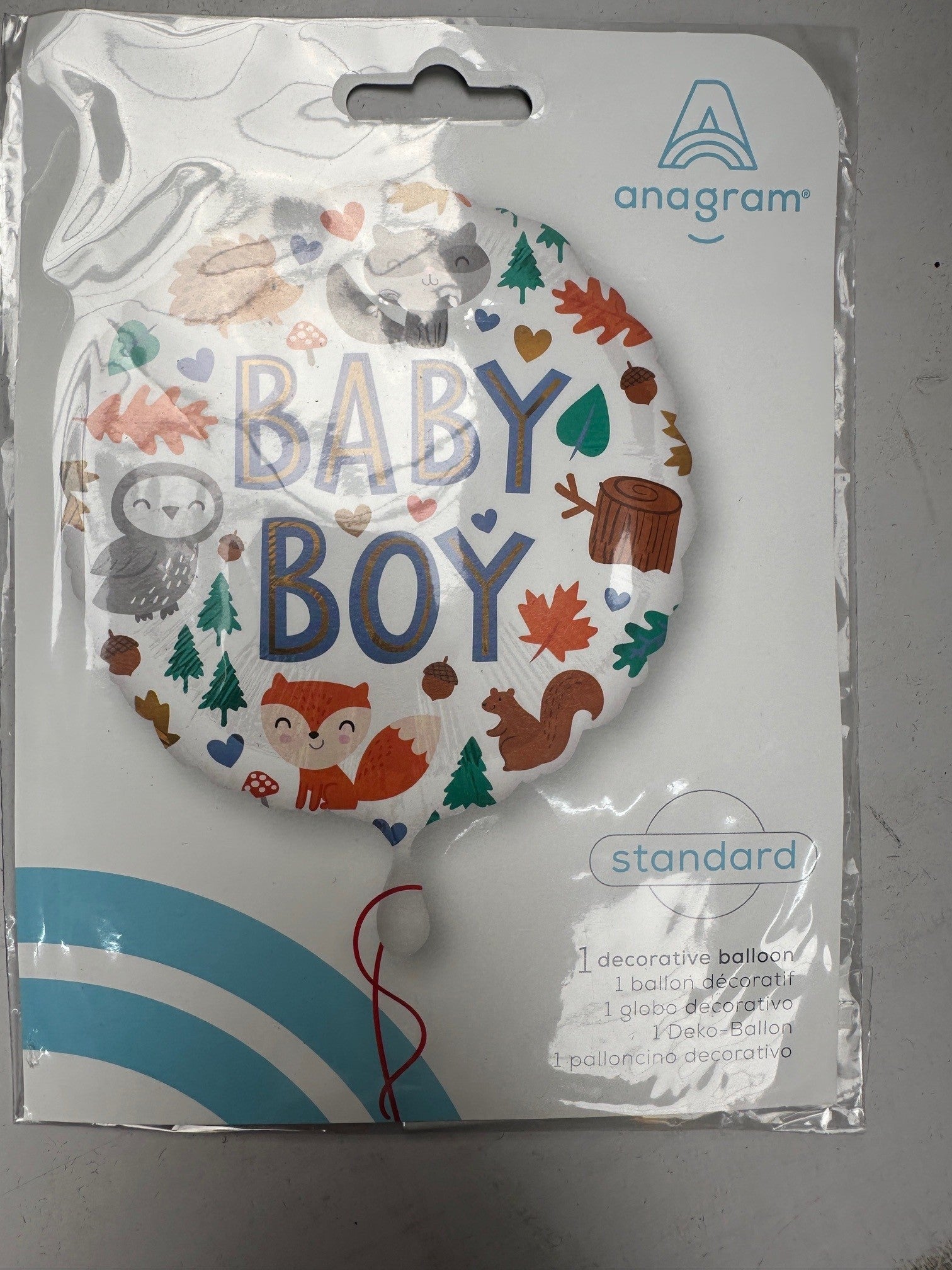 das-kost-mland-dekorationen-folienballon-baby-boy-waldtiere-43-cm image 2