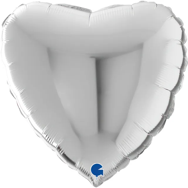 das-kost-mland-folienballon-herz-56cm-silber-uni-partyballon image 1