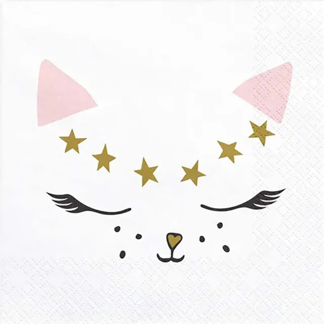 das-kost-mland-dekorationen-servietten-katzen-wei-20-stk-33-cm image 1