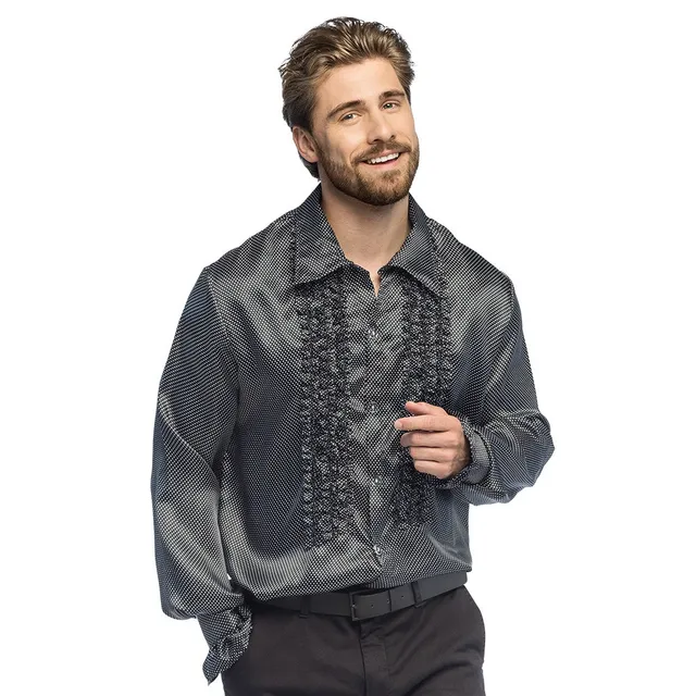 das-kost-mland-nightlife-70er-hemd-herren-schwarz-r-schen image 1