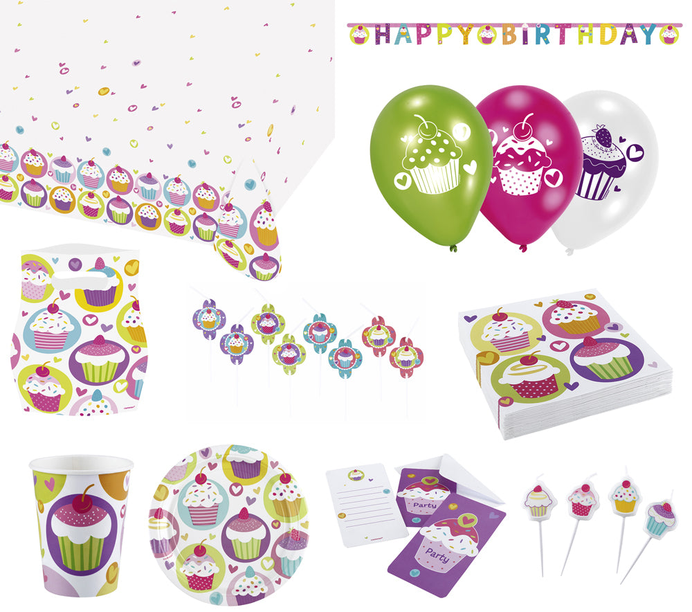 cupcake-party-teller-8-st-ck-pappteller-deko image 2