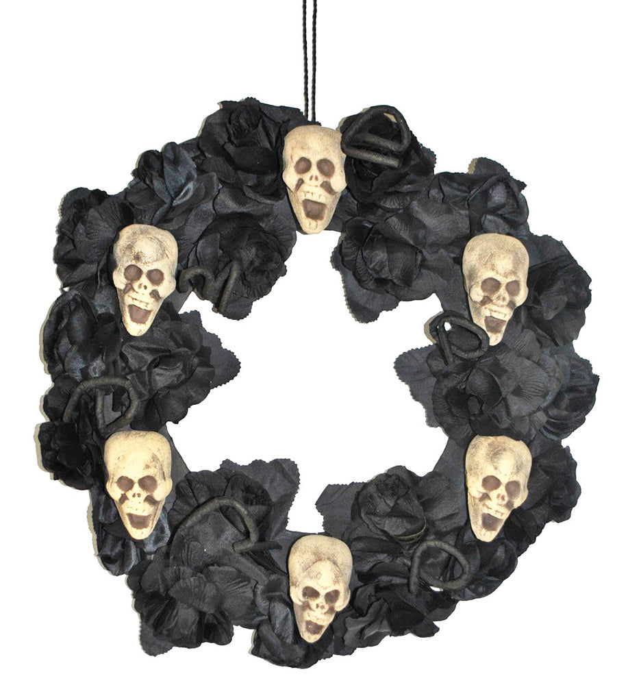 das-kost-mland-black-roses-rosenkranz-totenkopf-deko image 2