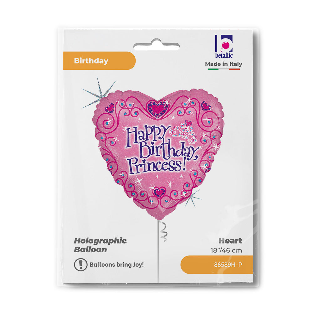 das-kost-mland-princess-tiara-herz-folienballon-46-cm image 2