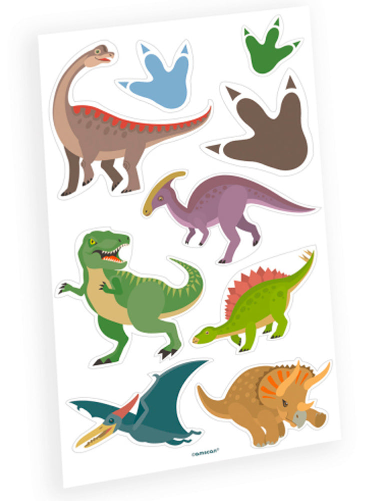 das-kost-mland-accessoires-happy-dinosaurier-klebetattoos-9-stk image 1