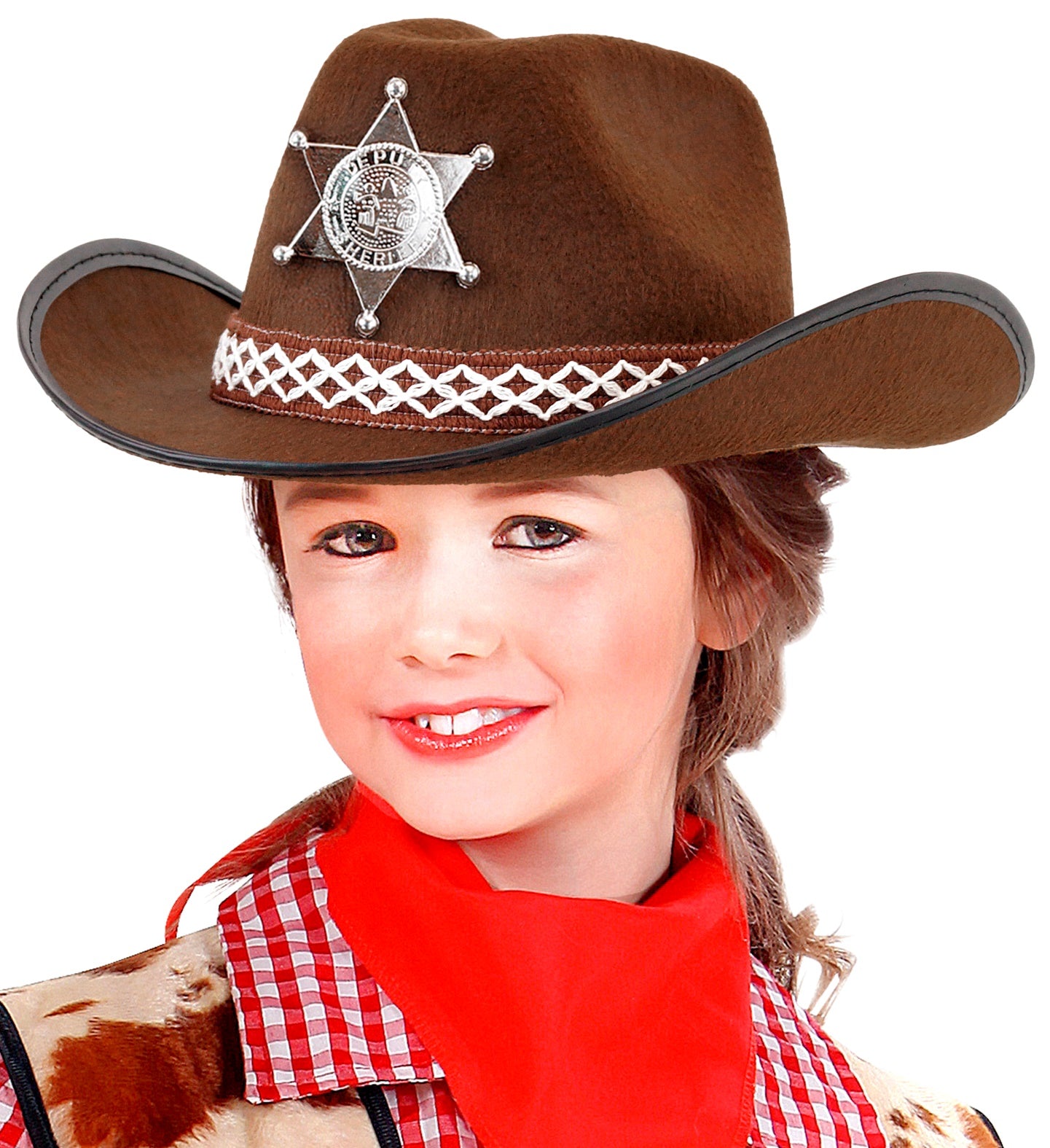 das-kost-mland-cowboyhut-mit-sheriffstern-hut-braun-kinder image 4