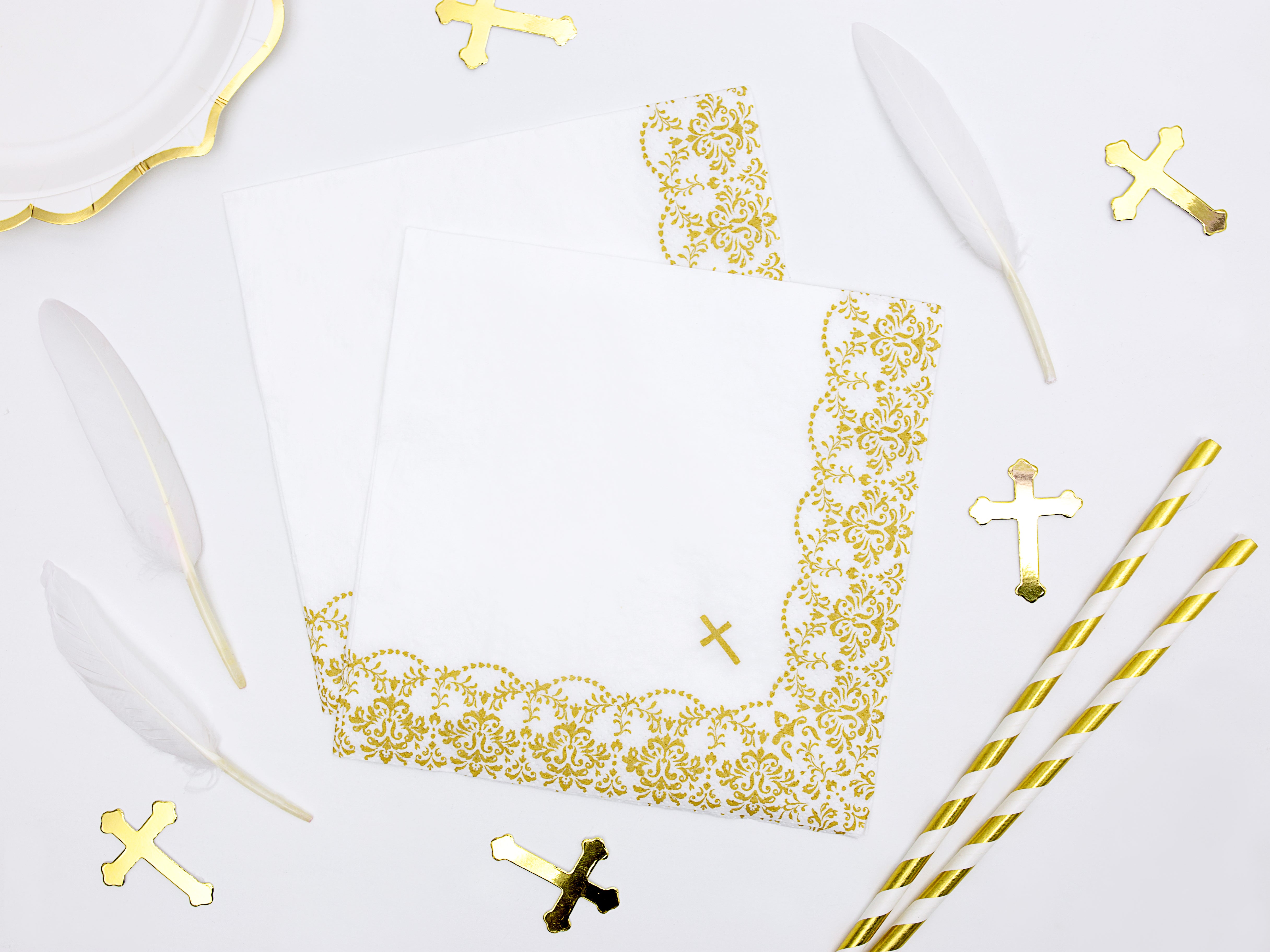 das-kost-mland-kommunion-servietten-gold-20-stk-33x33cm image 4