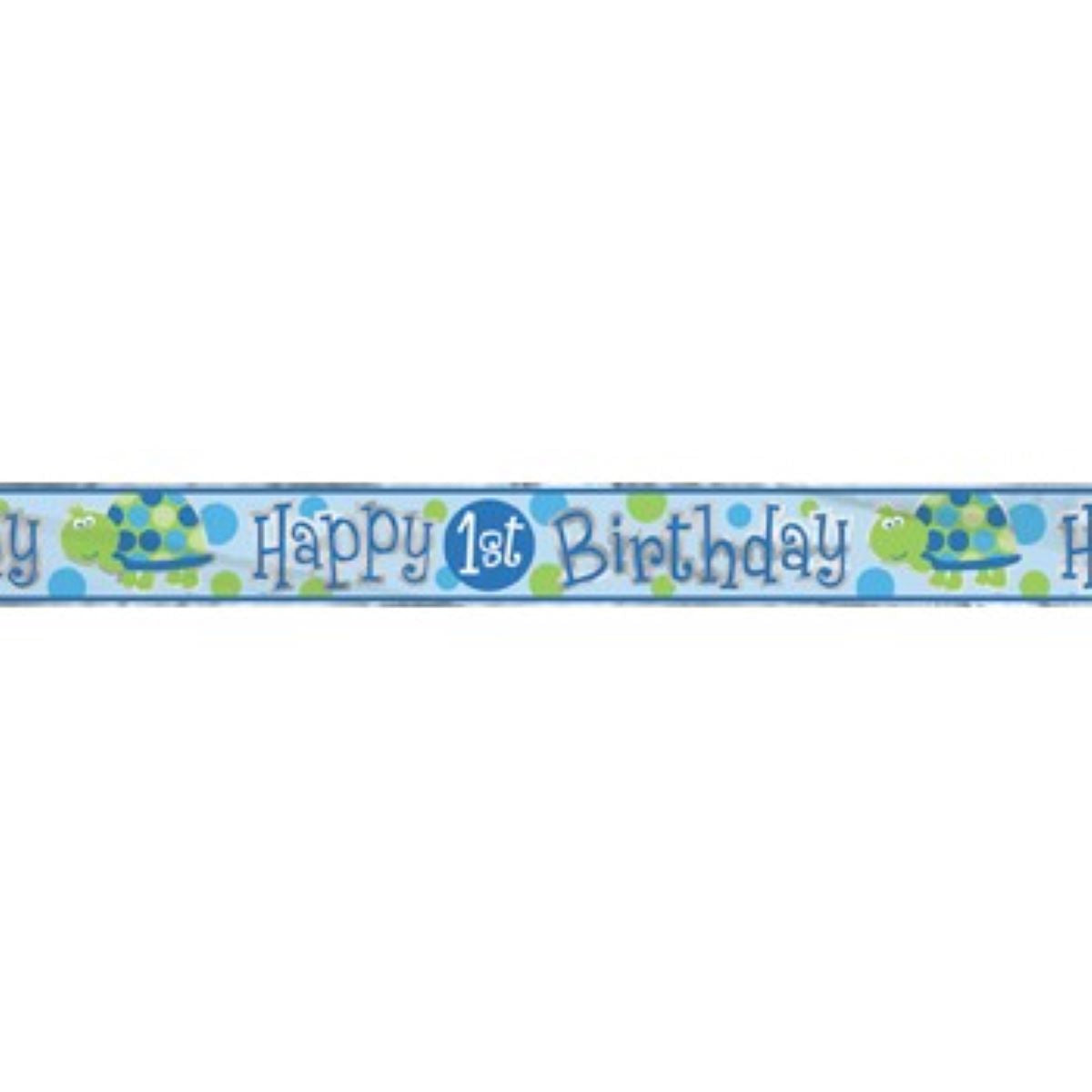 das-kost-mland-happy-1st-birthday-banner-schildkr-te-365-cm image 1