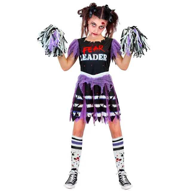 das-kost-mland-zombie-cheerleader-kost-m-m-dchen-gr-128 image 1
