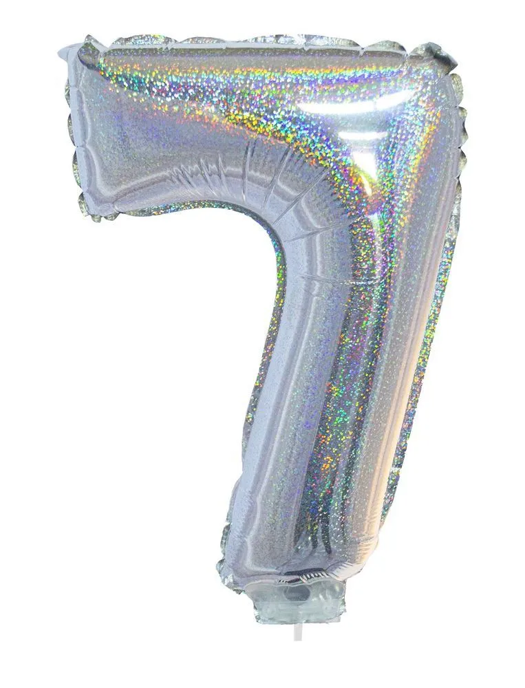 das-kost-mland-zahlen-folienballon-41cm-zahl-7-silber-holografisch image 1