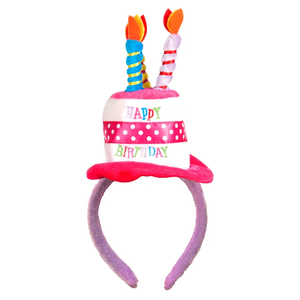 das-kost-mland-haarreif-happy-birthday-hut-mit-kerzen-torte image 1