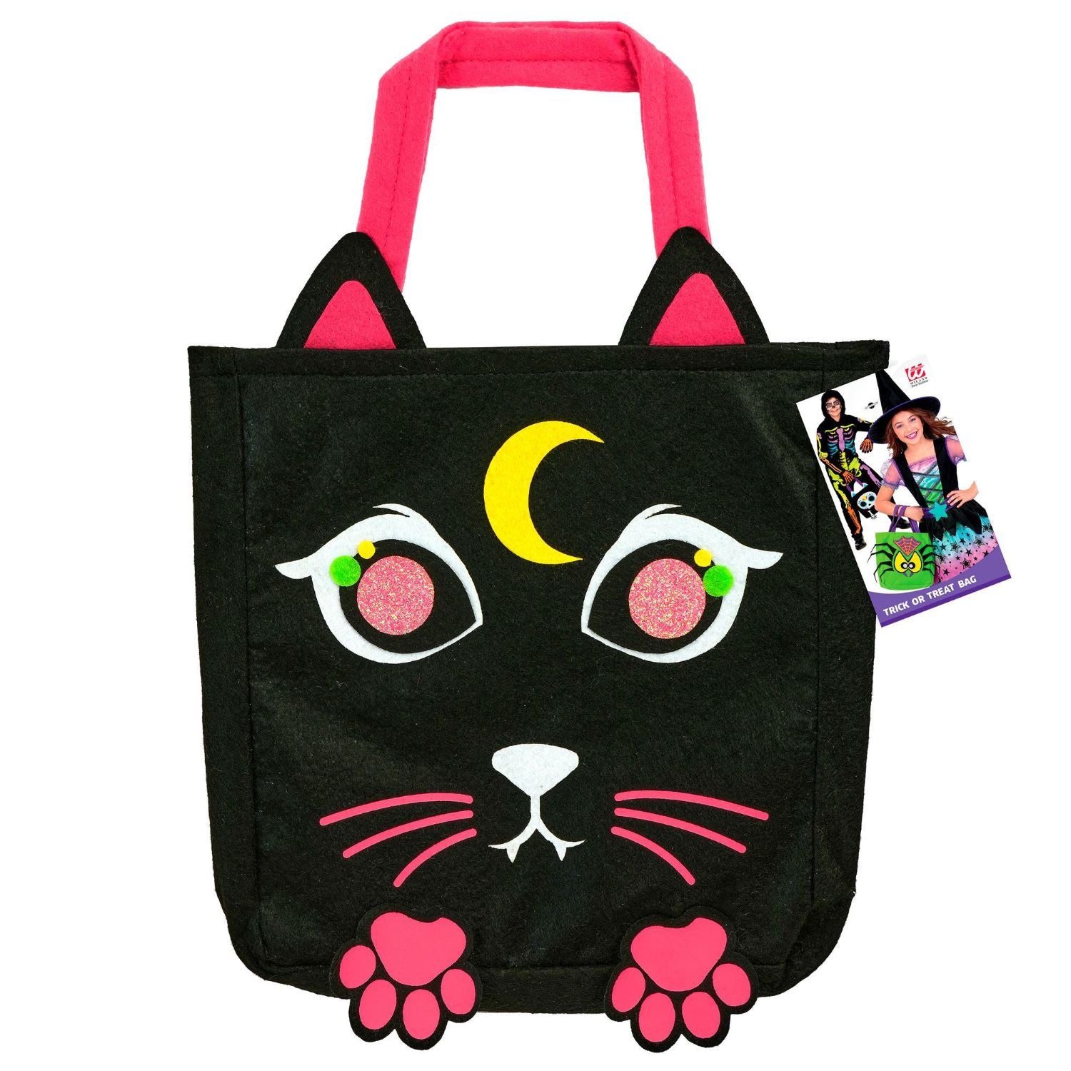 das-kost-mland-halloween-betteltasche-katze-schwarz-sammeltasche image 1