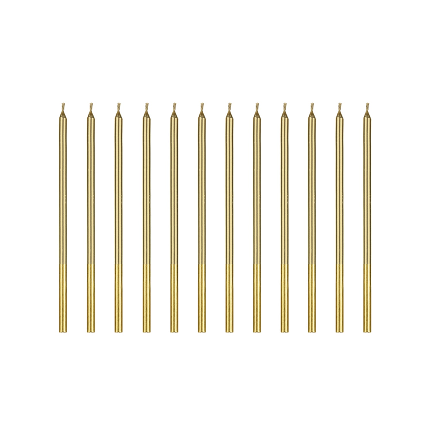 das-kost-mland-geburtstagskerzen-14-cm-gold-12-stk-glatt image 1