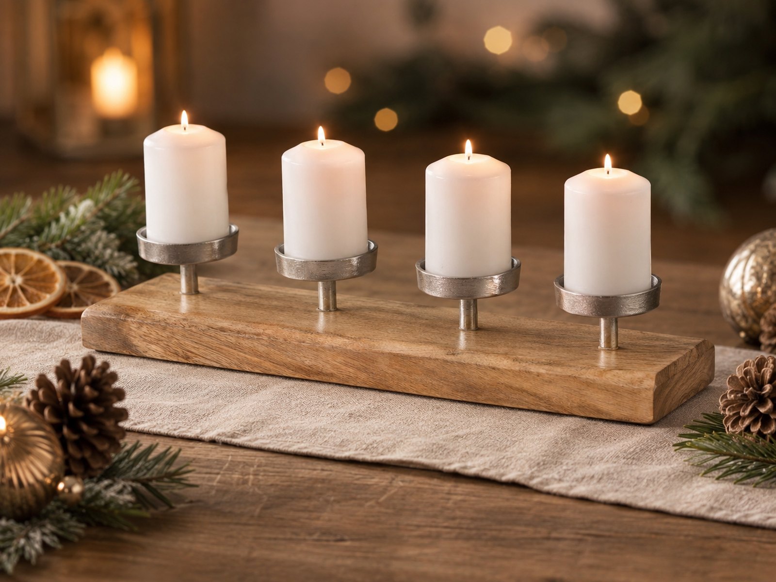 das-kost-mland-adventskerzenhalter-mangoholz-50x10-cm-4-kerzen image 4