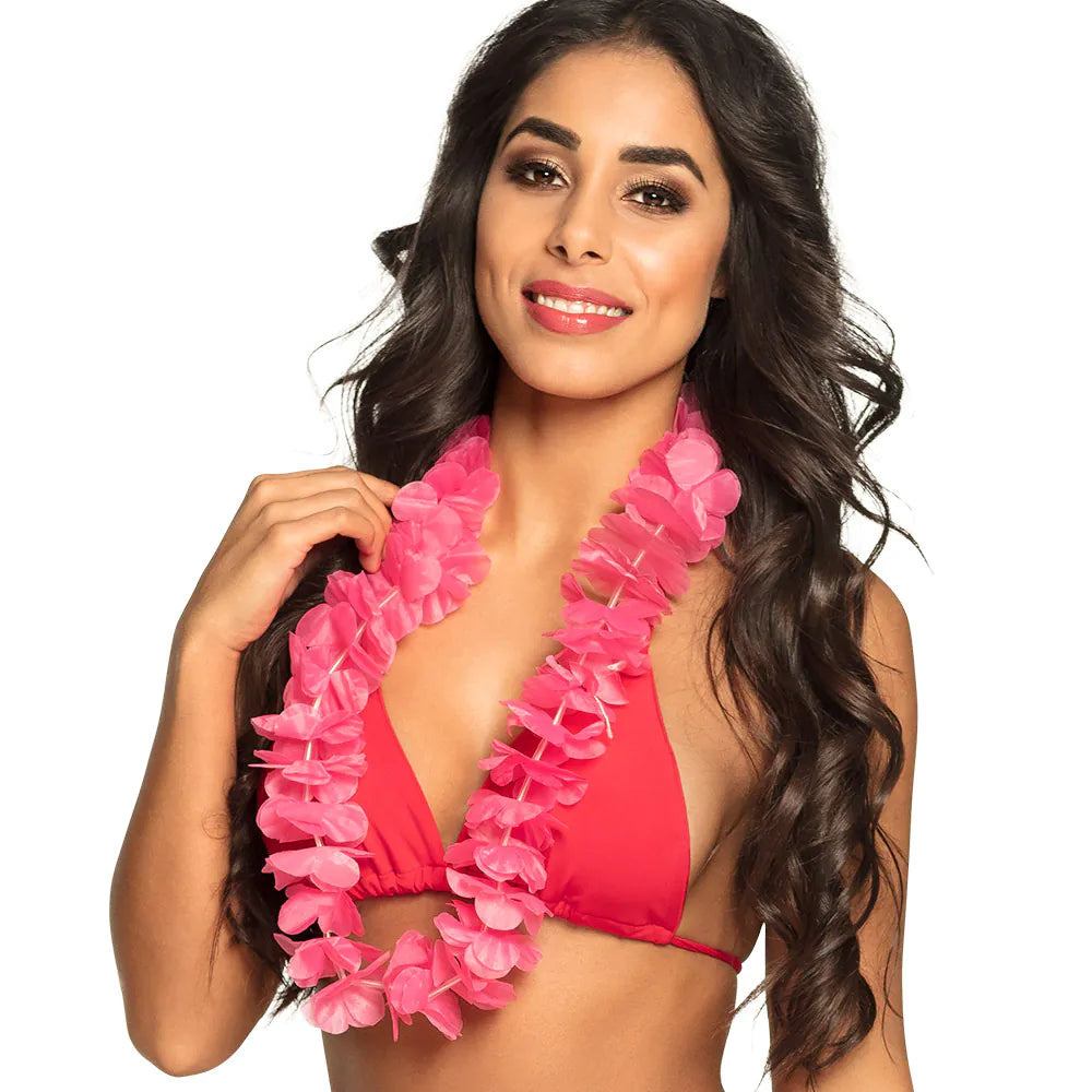 hawaii-blumenkette-ohana-neonrosa-s-dsee-kost-m image 1