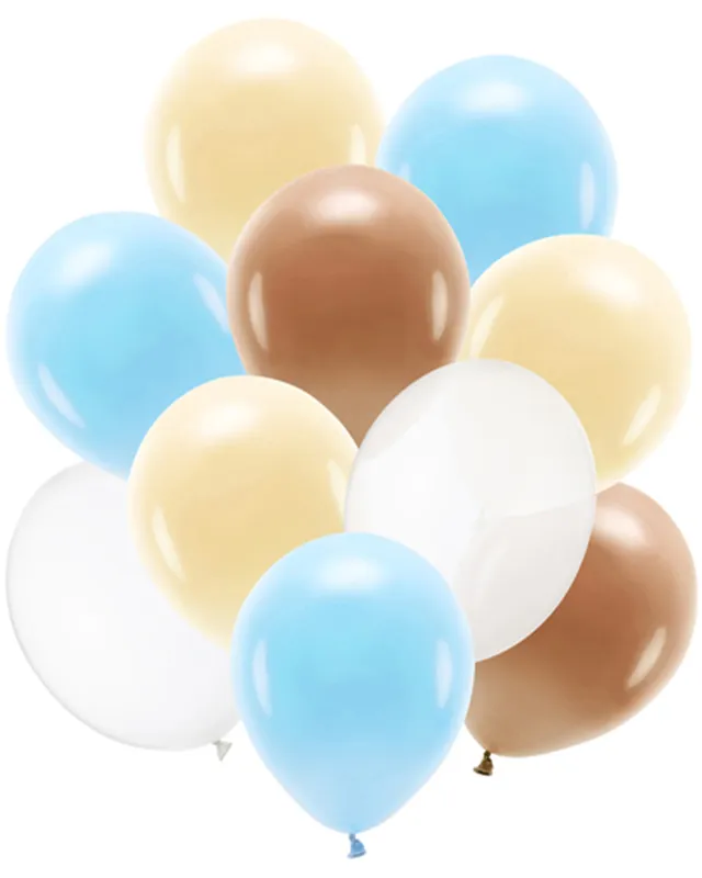 das-kost-mland-uni-pastell-luftballons-30-cm-braun-mix-10-stk image 1
