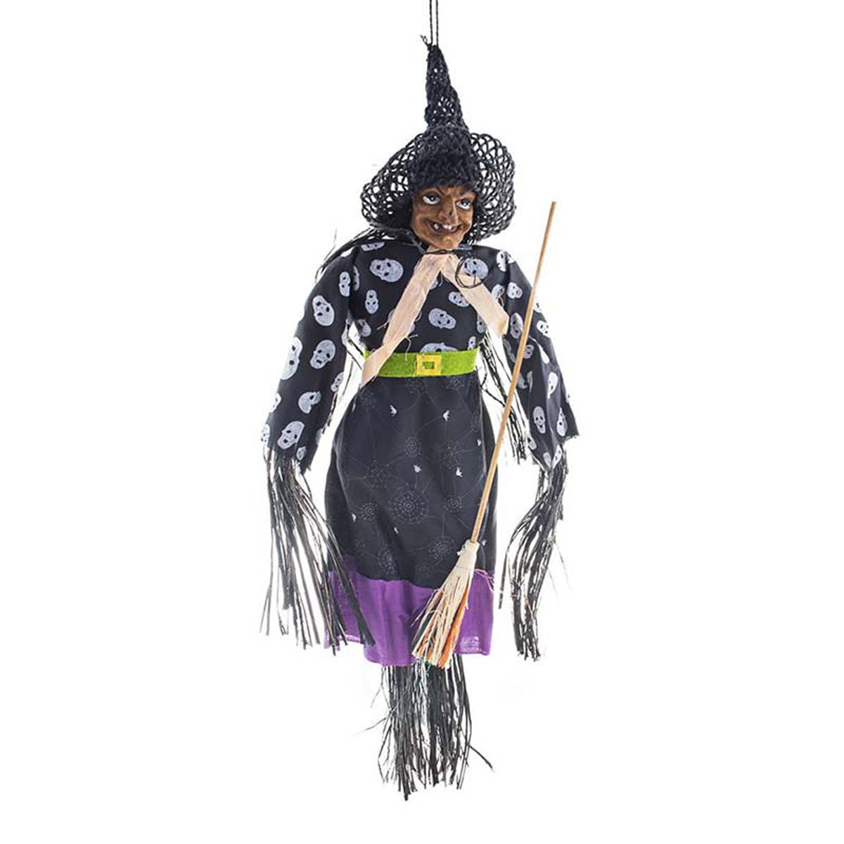 das-kost-mland-accessoires-figur-hexe-mit-besen-74-cm-halloween image 1