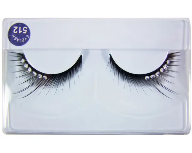 monique-k-nstliche-wimpern-m-schmucksteinen-fasching-schwarz image 1