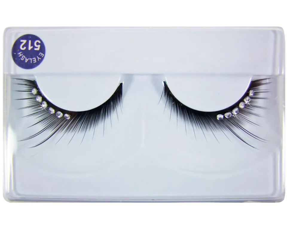 monique-k-nstliche-wimpern-m-schmucksteinen-fasching-schwarz image 1