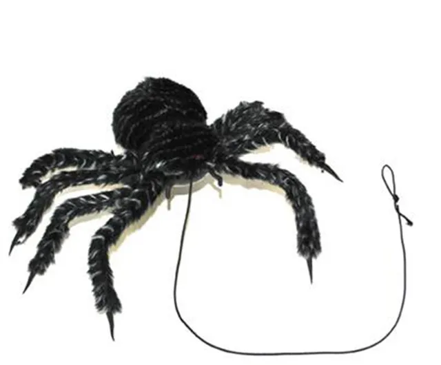 spinne-an-der-leine-animiert-48-cm-schwarz-mit-licht-sound image 1