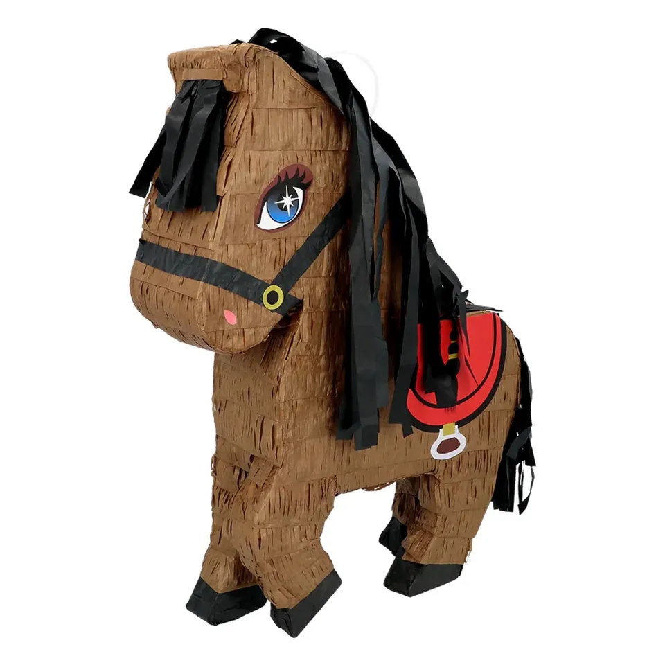 das-kost-mland-dekorationen-pinata-braunes-pferd-45x33x8cm image 1