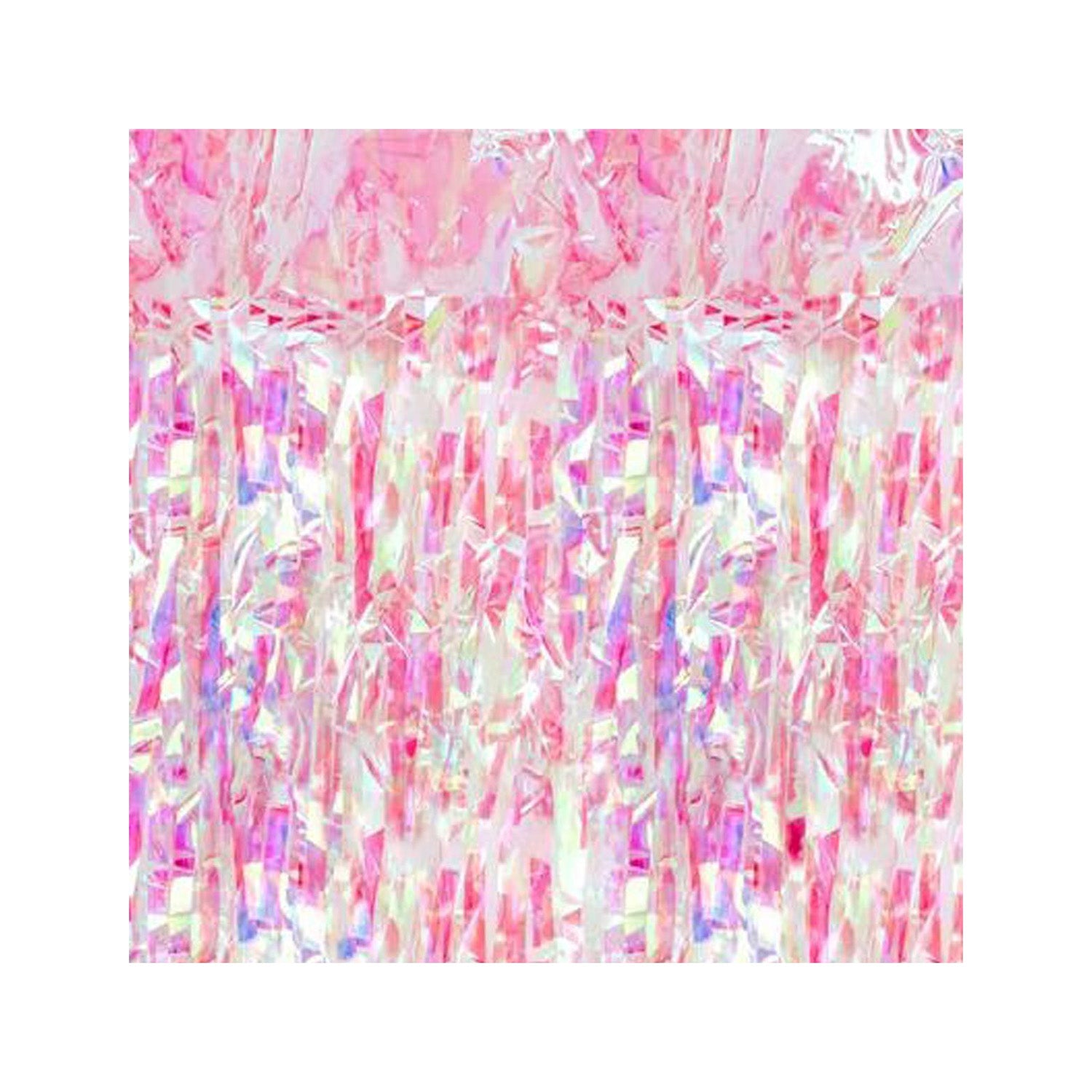 das-kost-mland-dekorationen-lametta-t-rvorhang-100x200-cm-pink-irisierend image 1