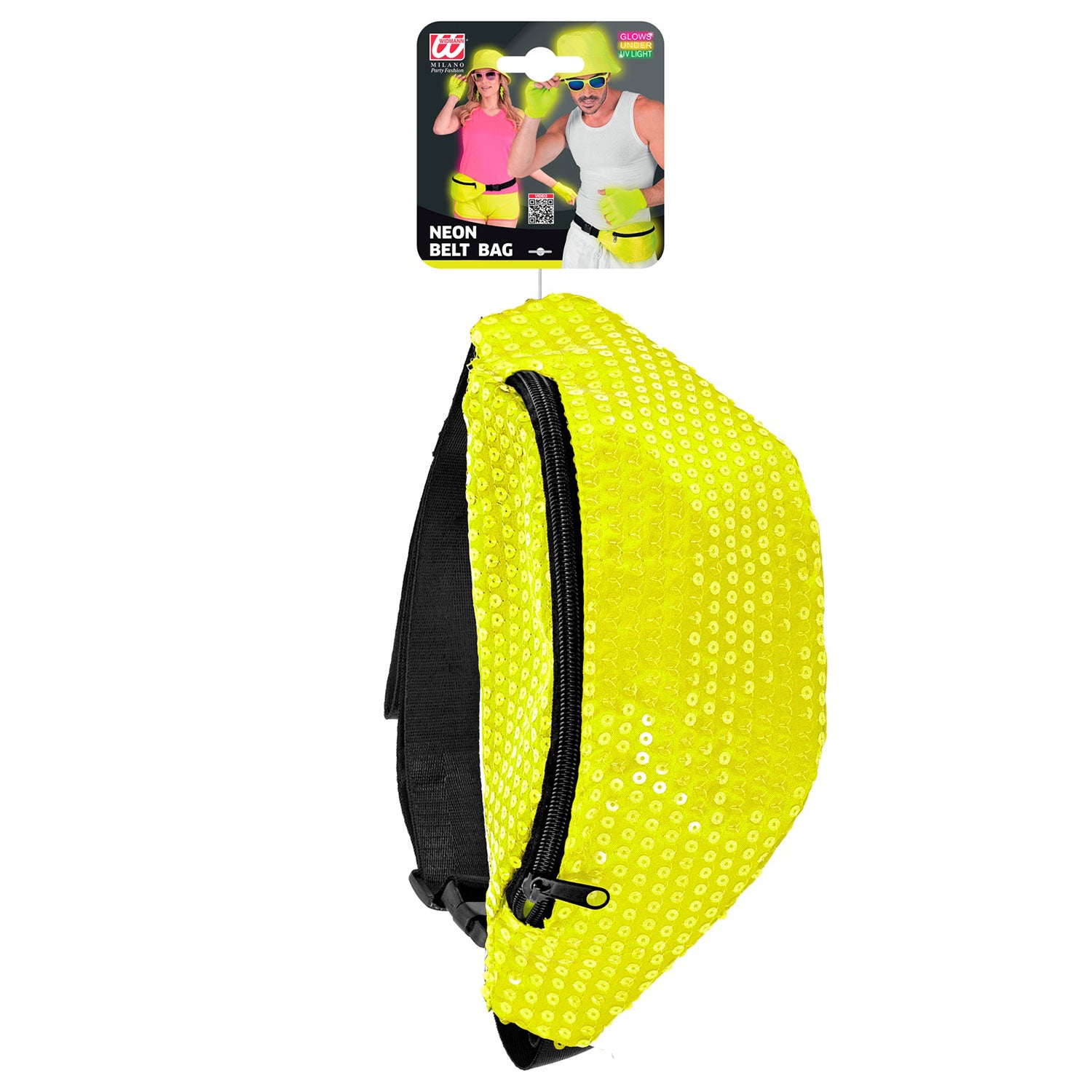 das-kost-mland-neon-bauchtasche-pailletten-gelb image 5