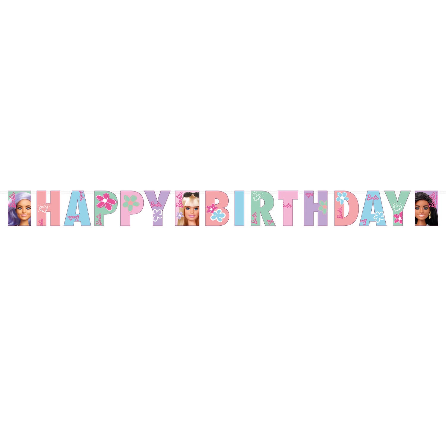 das-kost-mland-barbie-sweet-life-girlande-happy-birthday-180cm image 1
